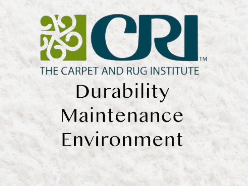 Carpet and Rug Institute logo on carpet from Carpet Villa in Grand Rapids, MI